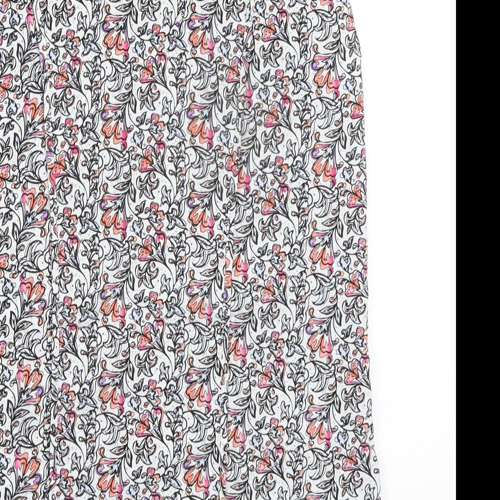 Womens UK Size 12 Warehouse Multicoloured Basic Blouse