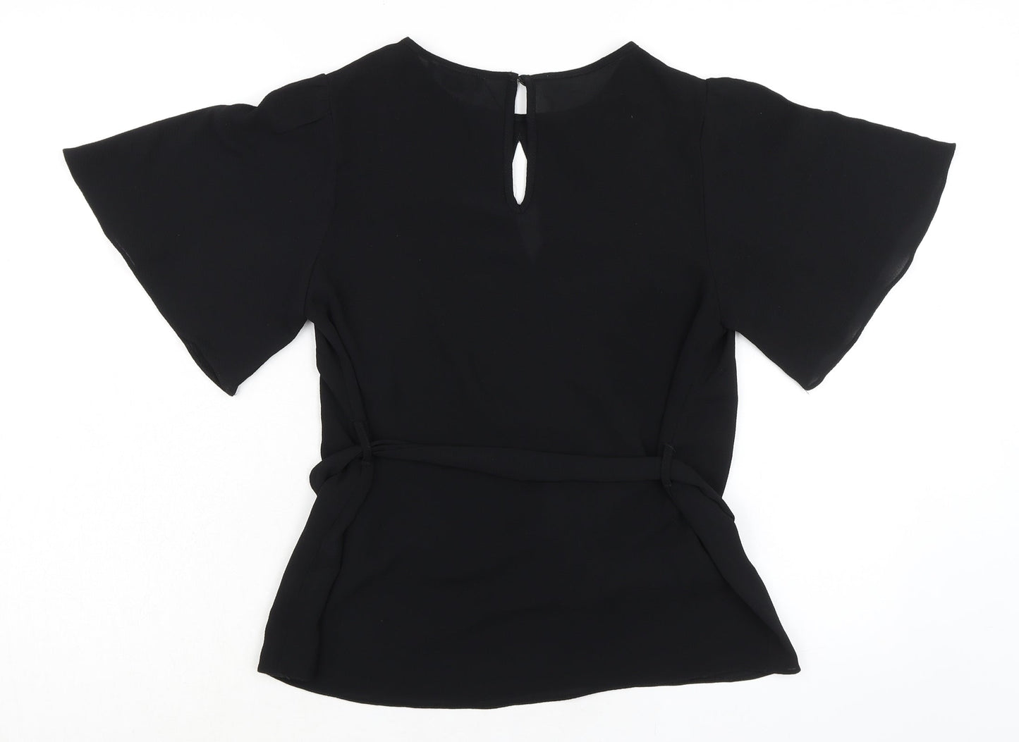 Womens UK Size 8 New Look Black Basic Blouse