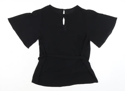Womens UK Size 8 New Look Black Basic Blouse