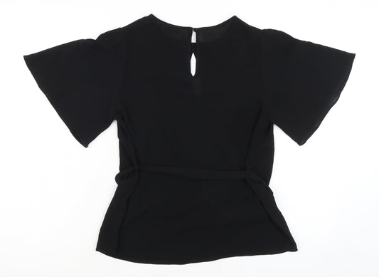 Womens UK Size 8 New Look Black Basic Blouse
