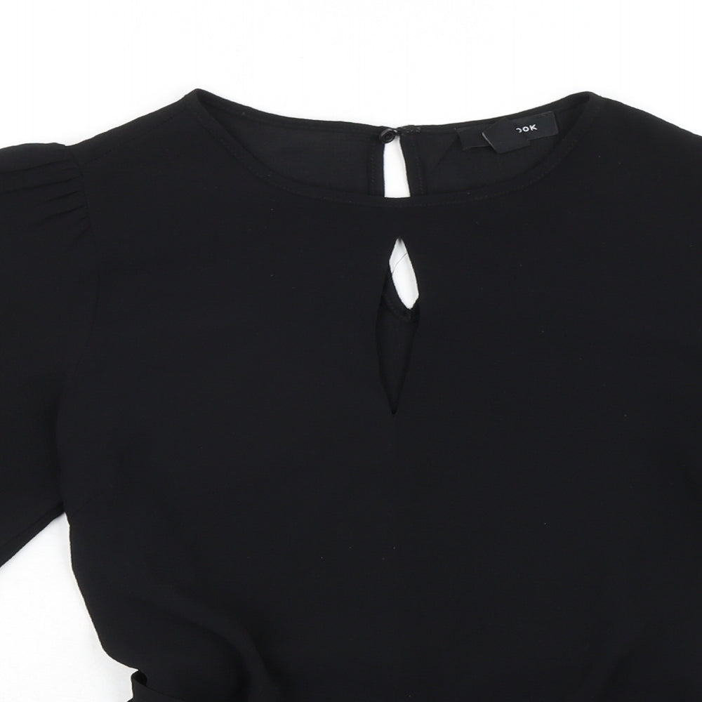 Womens UK Size 8 New Look Black Basic Blouse