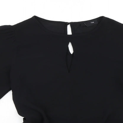 Womens UK Size 8 New Look Black Basic Blouse