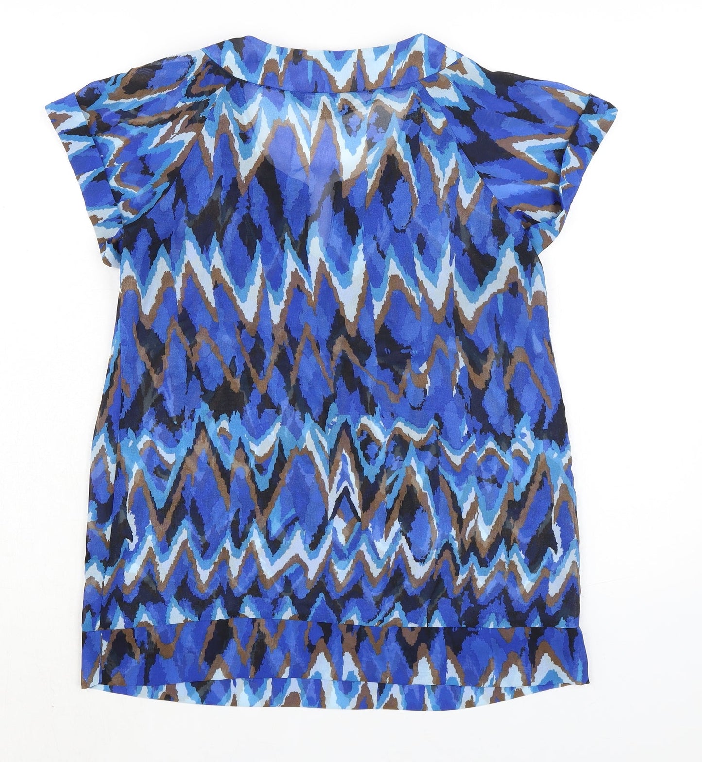 Womens UK Size 10 Debenhams Blue Basic Blouse