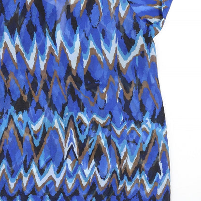 Womens UK Size 10 Debenhams Blue Basic Blouse