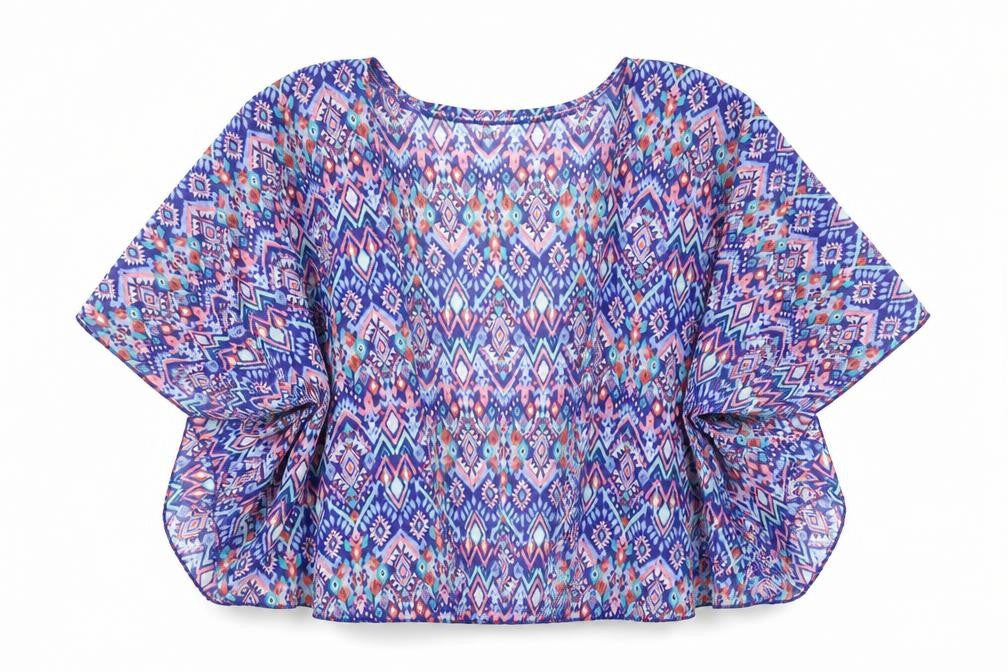 Divided by H&M Womens Multicoloured Polyester Kimono Blouse Size S V-Neck - Shear