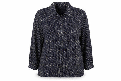 Womens UK Size 16 ELVI Blue Basic Blouse