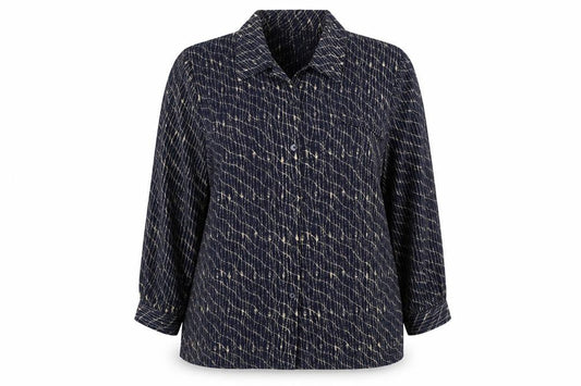 Womens UK Size 16 ELVI Blue Basic Blouse