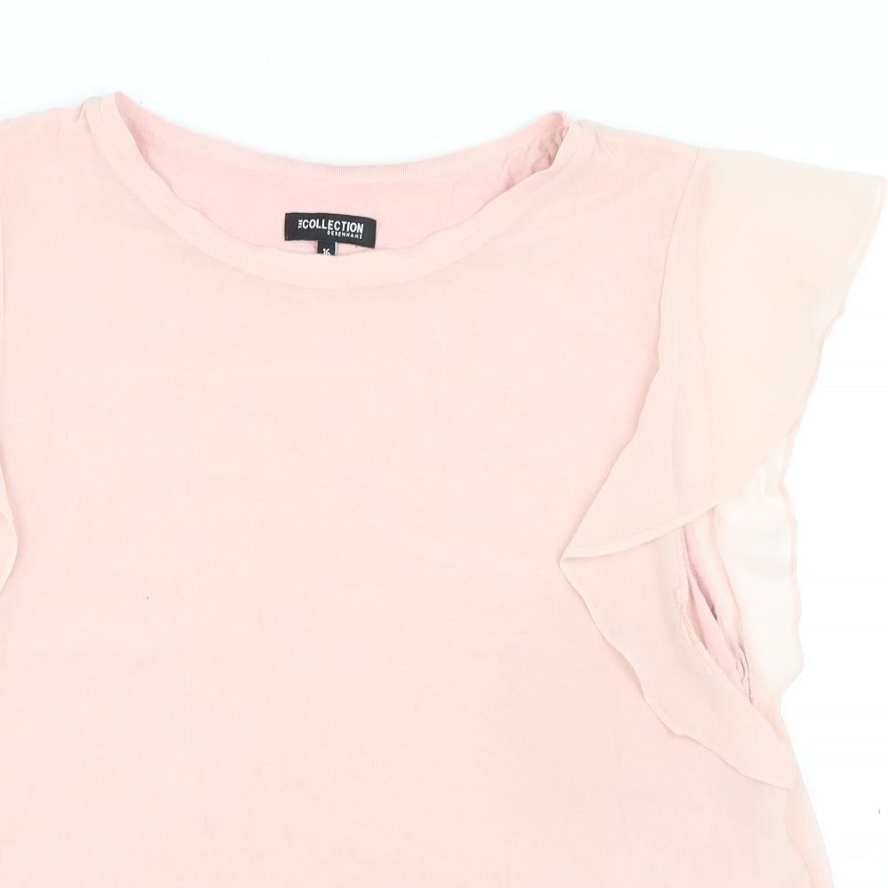 Womens UK Size 16 Debenhams Pink Basic Blouse