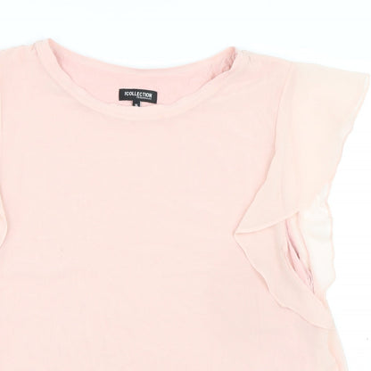 Womens UK Size 16 Debenhams Pink Basic Blouse