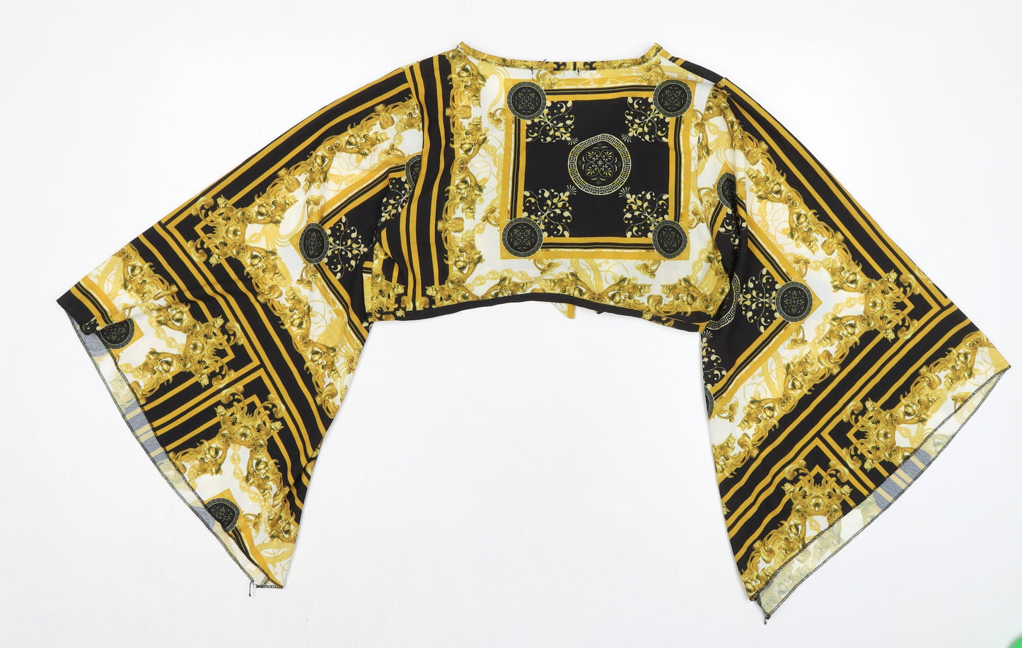 Cameo Rose Womens Multicoloured Polyester Basic Blouse Size 14 V-Neck