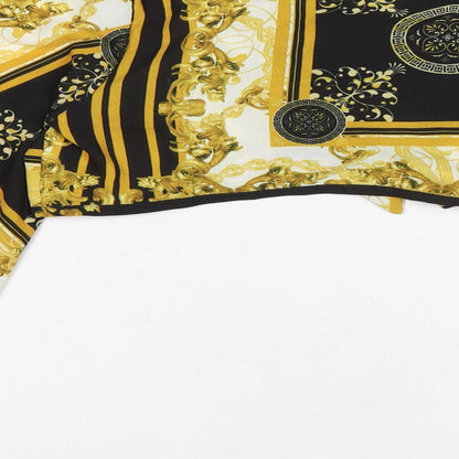 Cameo Rose Womens Multicoloured Polyester Basic Blouse Size 14 V-Neck