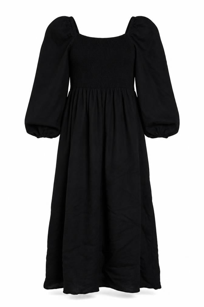 Marks and Spencer Womens Black Viscose Maxi Size 6 Square Neck Pullover