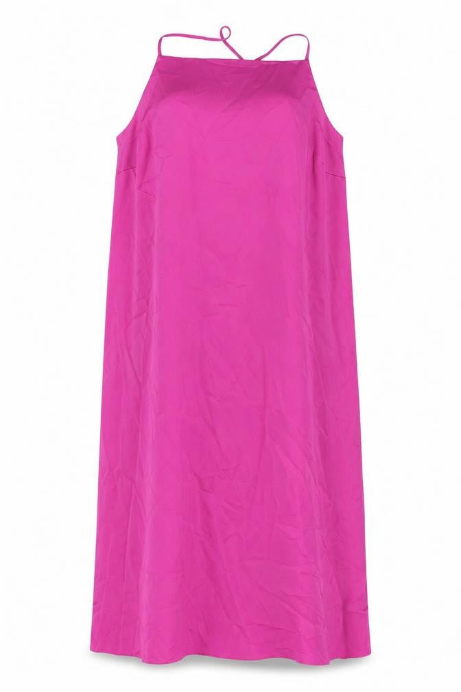 Marks and Spencer Womens Pink Polyester Maxi Size 22 Square Neck Pullover