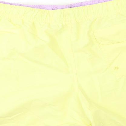 Marks and Spencer Mens Yellow Polyester Bermuda Shorts Size 2XL L6 in Regular Drawstring