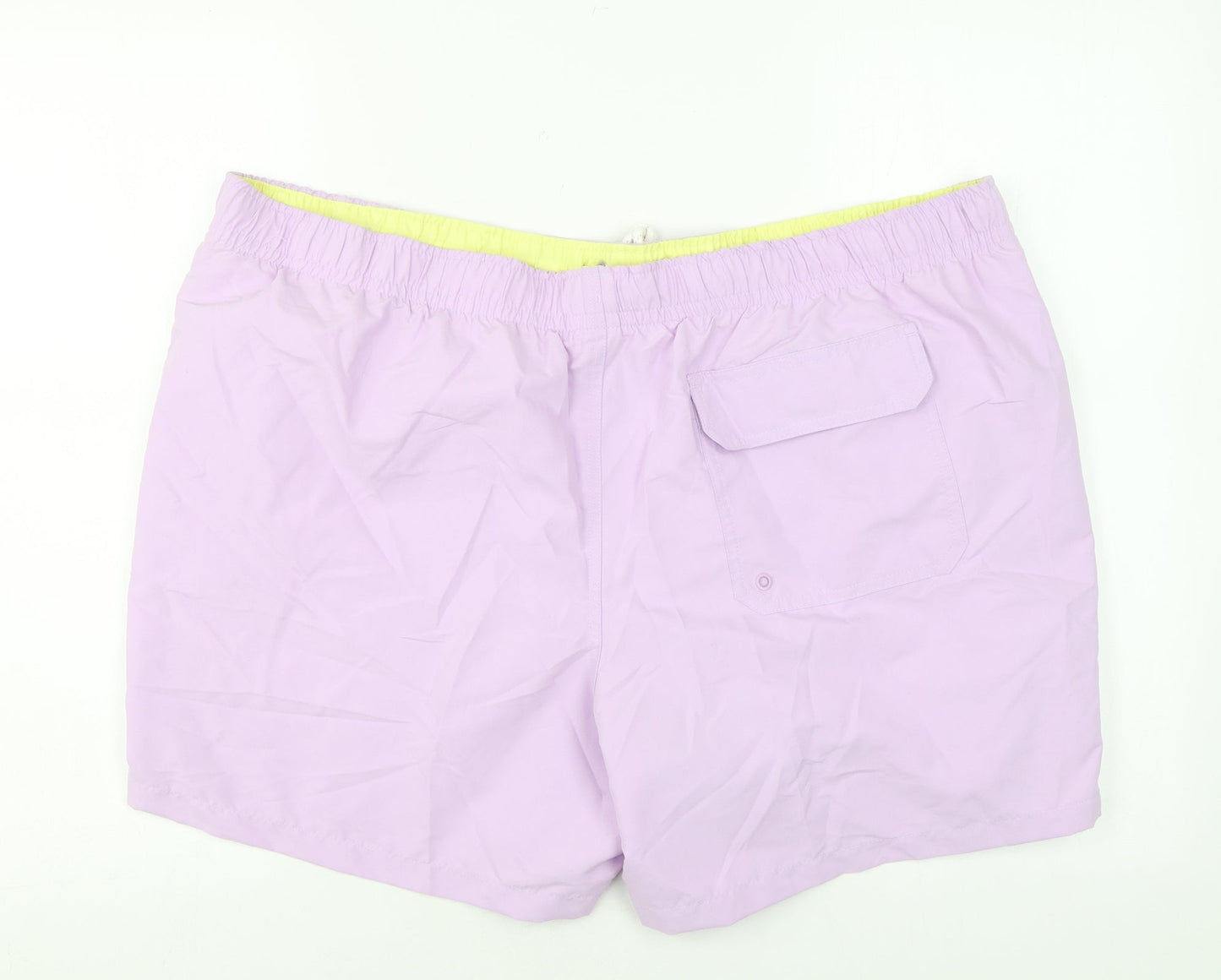 Marks and Spencer Mens Purple Polyester Bermuda Shorts Size 3XL L6 in Regular Drawstring