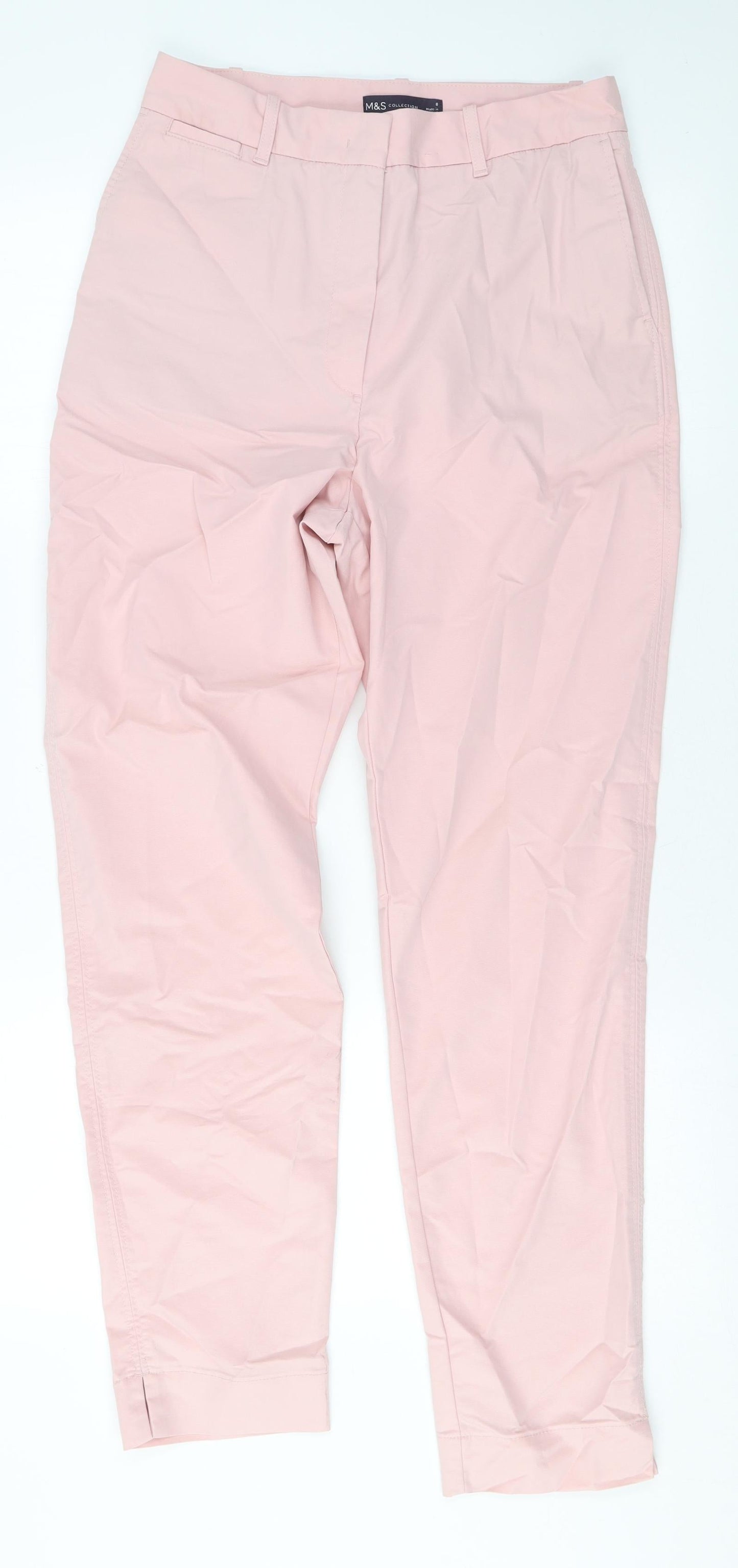 Womens UK Size 8 Marks and Spencer Regular Fit  Pink Trousers