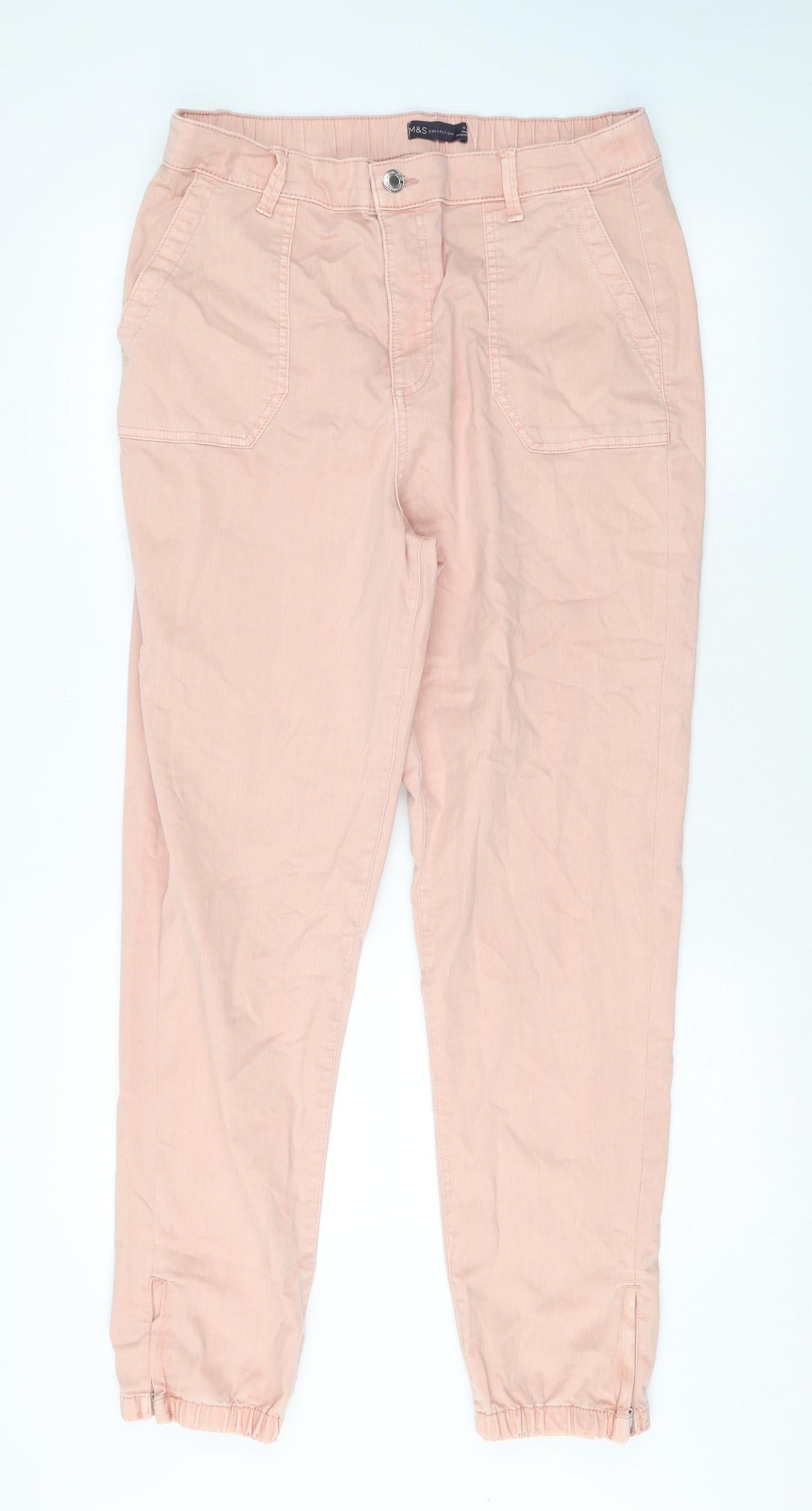 Womens UK Size 16 Marks and Spencer Regular Fit Skinny Pink Jeans