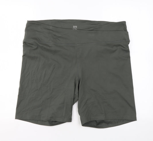 Good Move Womens Green Polyester Biker Shorts Size 24 L7 in Regular