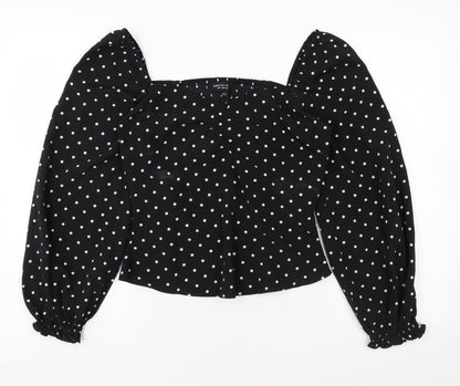 Womens UK Size 10 Dorothy Perkins Black Basic Blouse