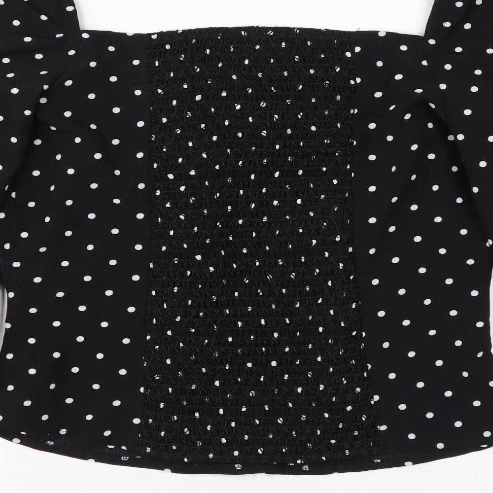 Womens UK Size 10 Dorothy Perkins Black Basic Blouse