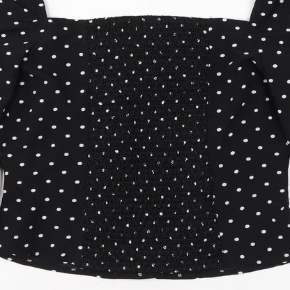 Womens UK Size 10 Dorothy Perkins Black Basic Blouse