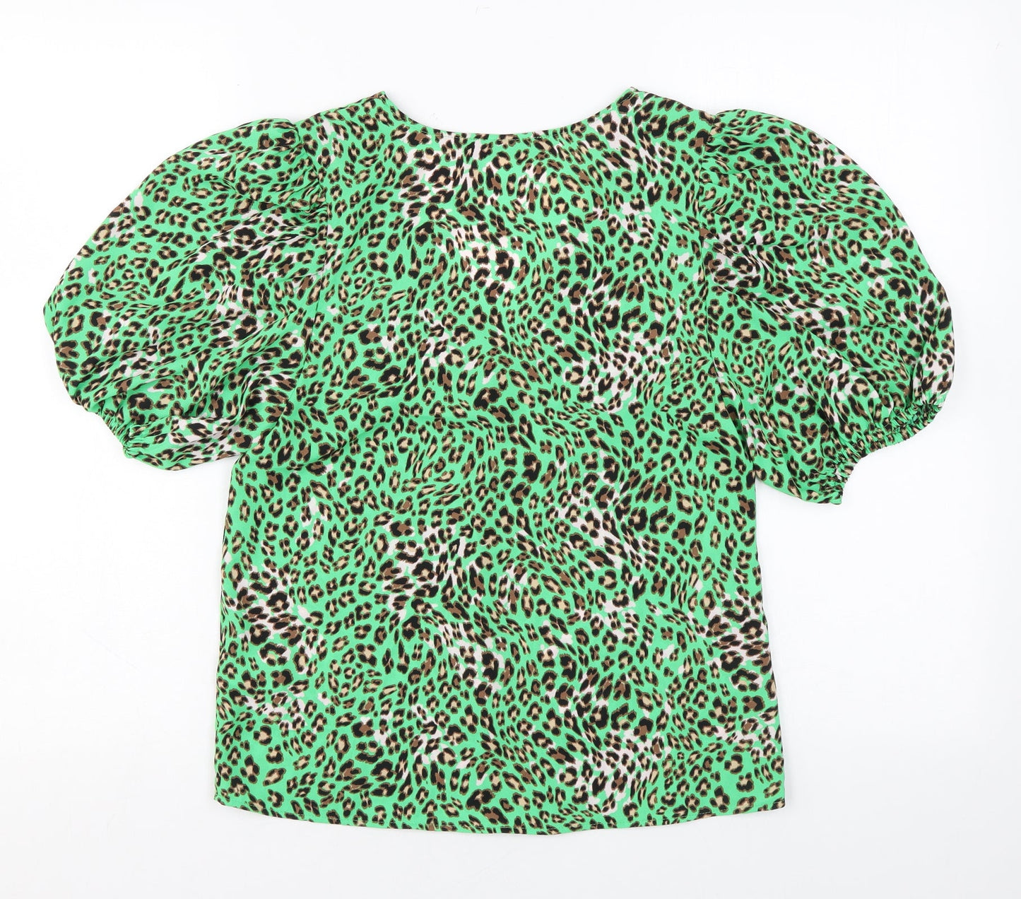 Womens UK Size 6 Marks and Spencer Green Basic Button-Up