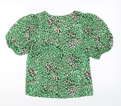 Womens UK Size 6 Marks and Spencer Green Basic Button-Up