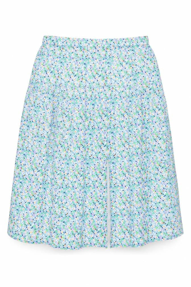 Marks and Spencer Womens Blue Floral Viscose Flare Skirt Size 22