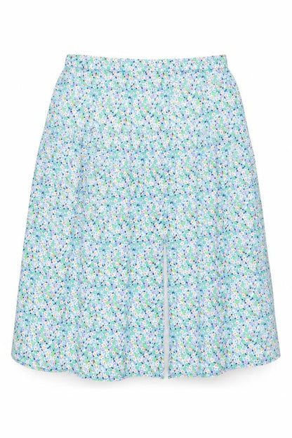 Marks and Spencer Womens Blue Floral Viscose Flare Skirt Size 22