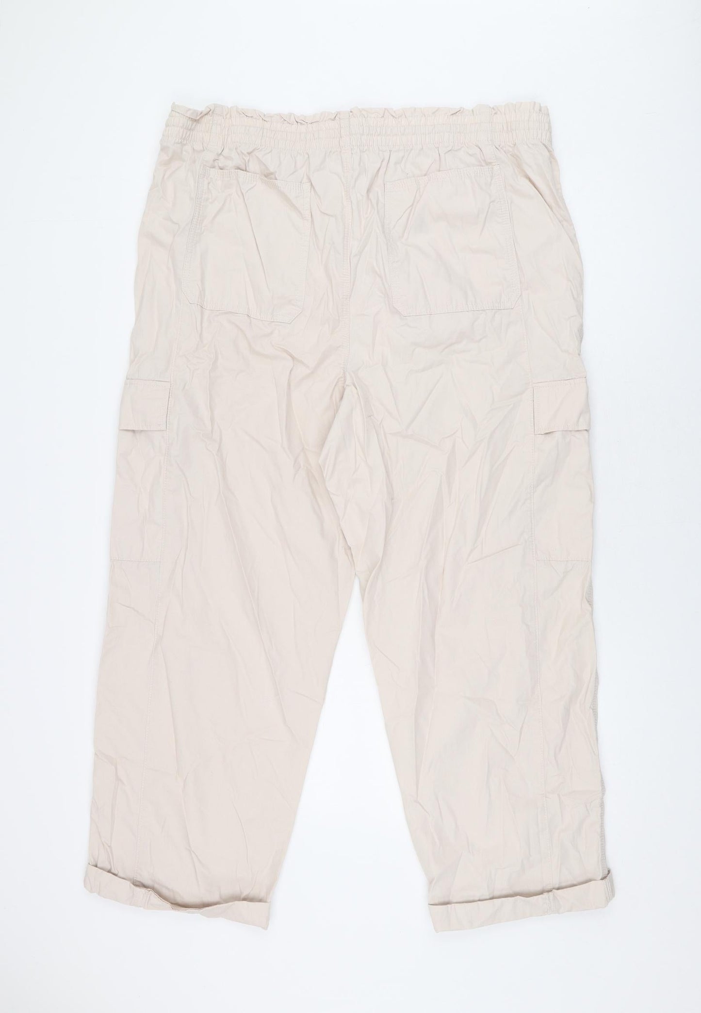 Womens UK Size 20 Marks and Spencer Regular Fit Cargo Pink Trousers