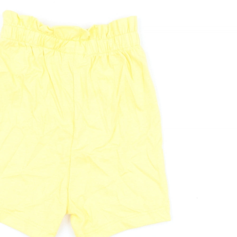 Marks and Spencer Girls Yellow Cotton Shorts Outfit/Set Size 9-12 Months Pullover
