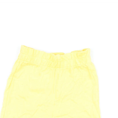Marks and Spencer Girls Yellow Cotton Shorts Outfit/Set Size 6-9 Months Pullover