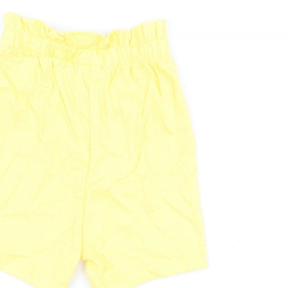 Marks and Spencer Girls Yellow Cotton Shorts Outfit/Set Size 6-9 Months Pullover