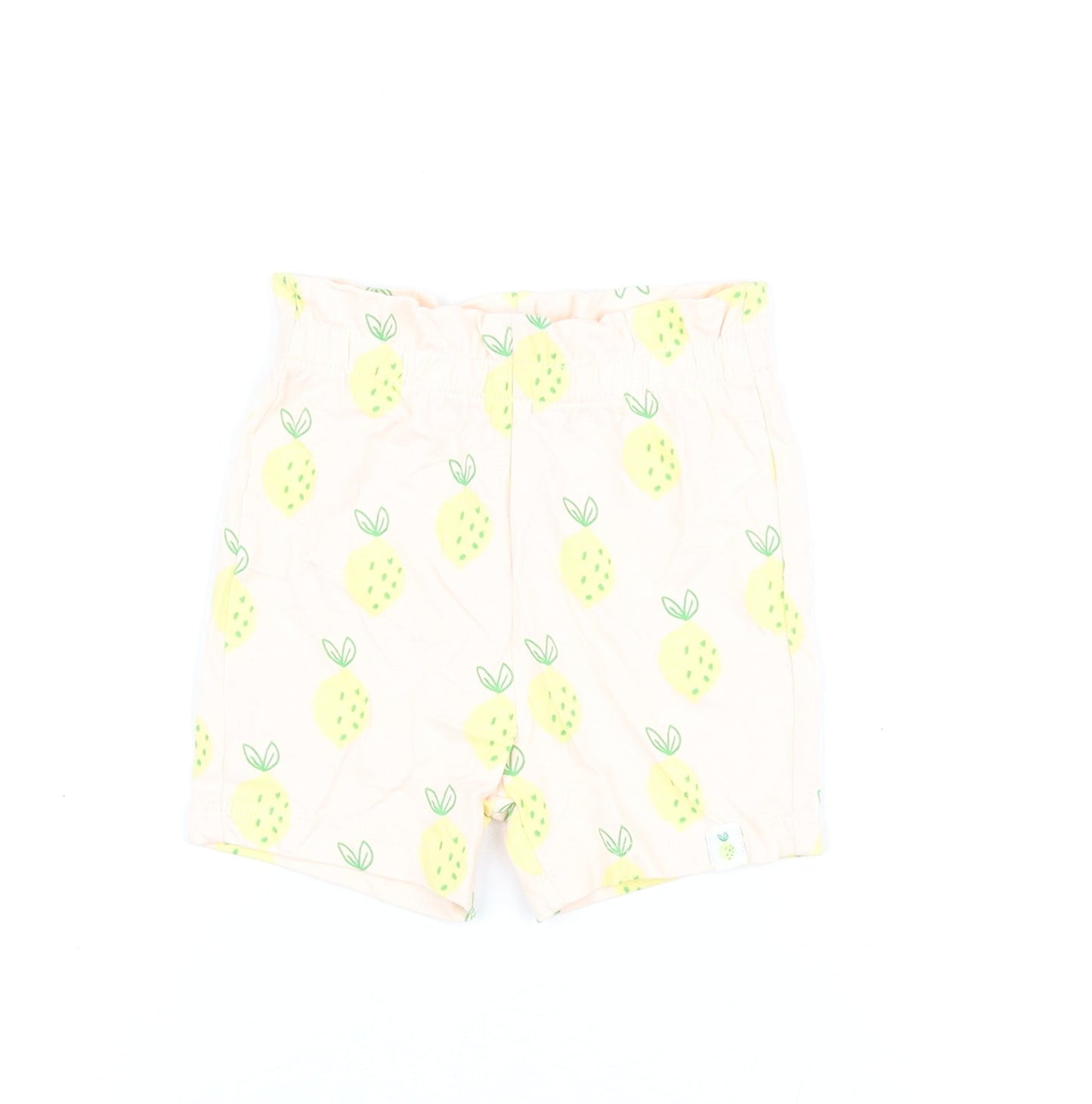 Marks and Spencer Girls Pink Geometric Cotton Shorts Outfit/Set Size 6-9 Months Pullover - Lemon Print