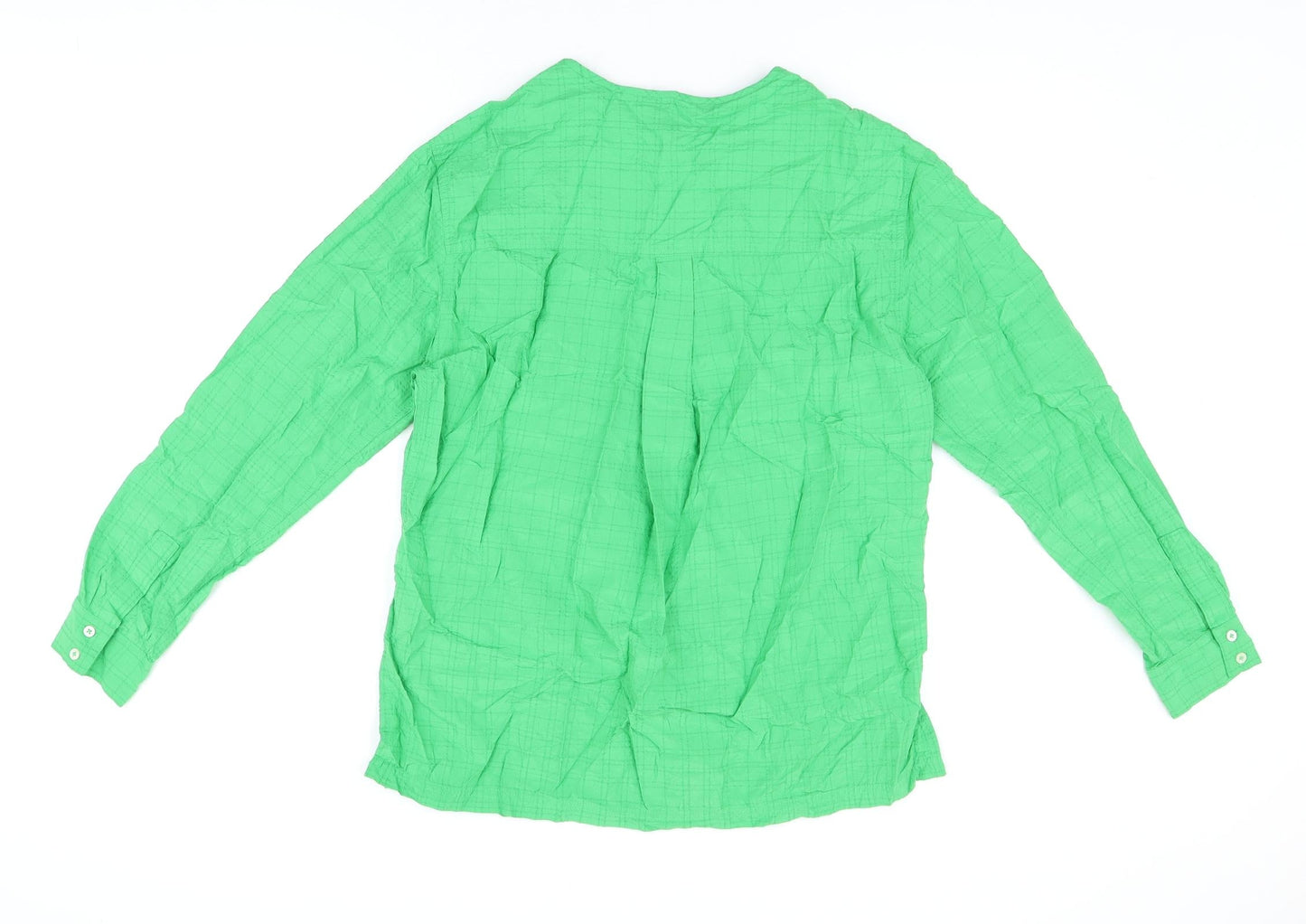 Womens UK Size 8 Marks and Spencer Green Basic Button-Up