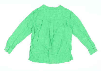 Womens UK Size 8 Marks and Spencer Green Basic Button-Up