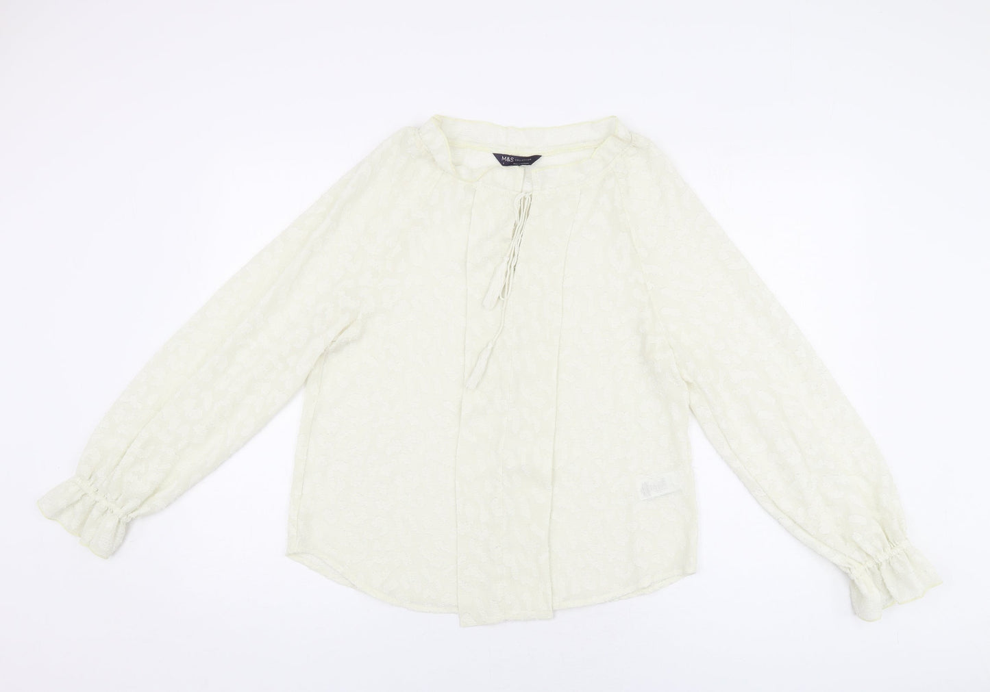 Womens UK Size 6 Marks and Spencer Ivory Basic Blouse