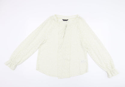 Womens UK Size 6 Marks and Spencer Ivory Basic Blouse