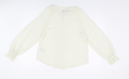 Womens UK Size 6 Marks and Spencer Ivory Basic Blouse