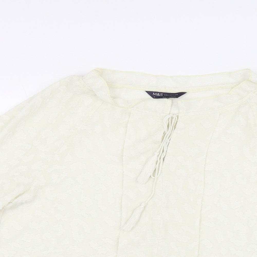 Womens UK Size 6 Marks and Spencer Ivory Basic Blouse