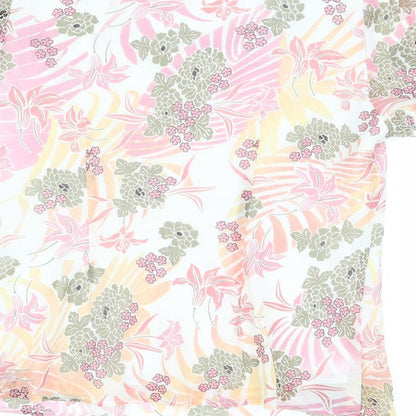 Autonomy Womens Multicoloured Floral Polyester Basic Blouse Size 14 Scoop Neck