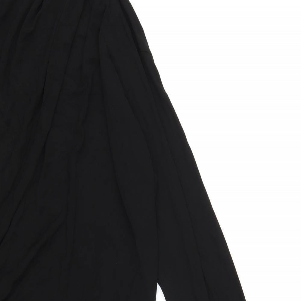 Zara Womens Black Viscose Bodycon Size M Mock Neck Pullover