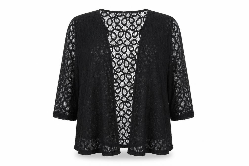 Womens UK Size 14 Select Black Kimono T-Shirt