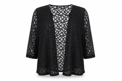 Womens UK Size 14 Select Black Kimono T-Shirt
