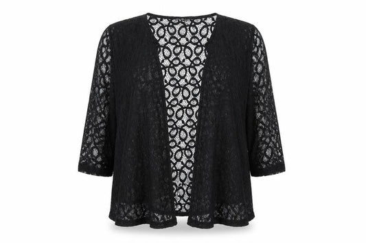 Womens UK Size 14 Select Black Kimono T-Shirt