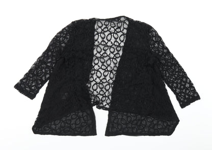 Womens UK Size 14 Select Black Kimono T-Shirt