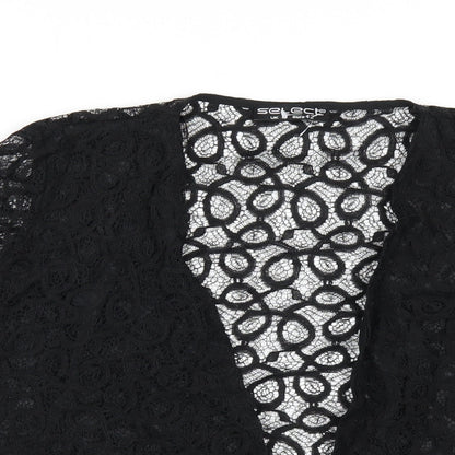 Womens UK Size 14 Select Black Kimono T-Shirt