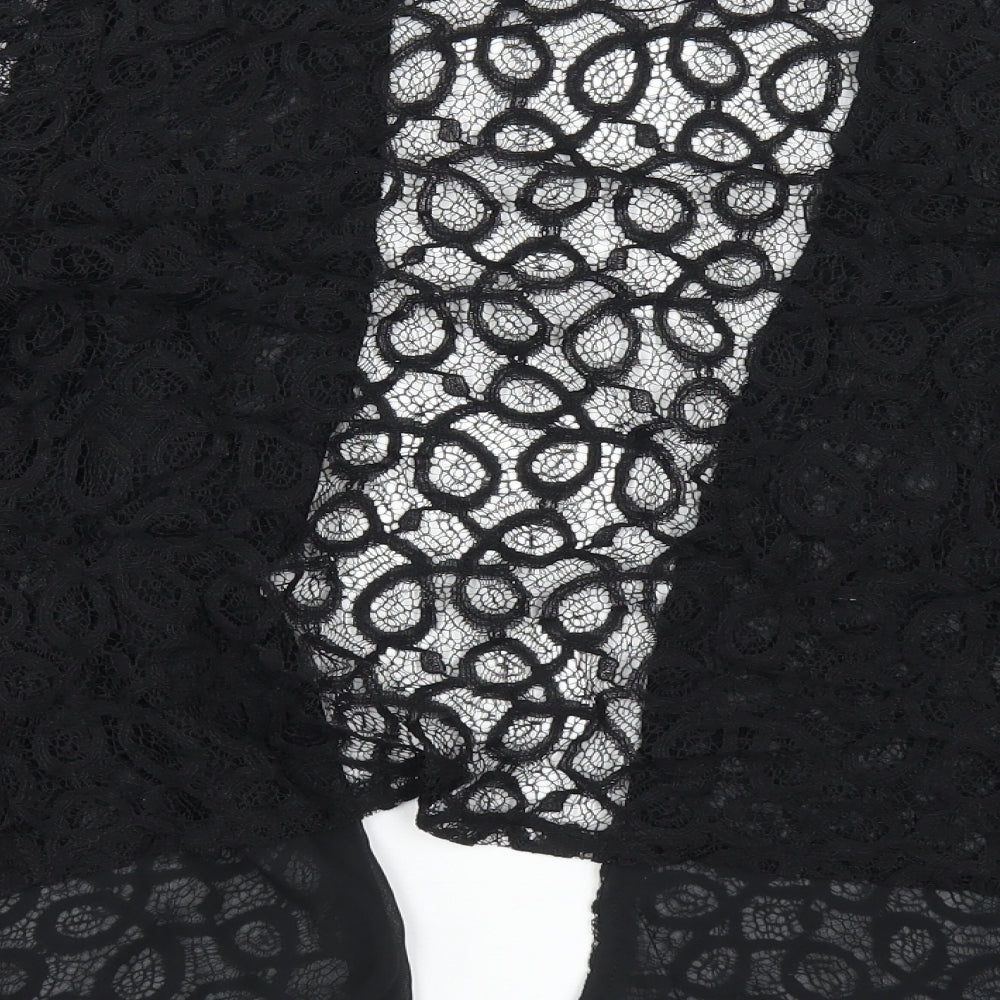 Womens UK Size 14 Select Black Kimono T-Shirt