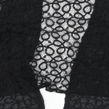 Womens UK Size 14 Select Black Kimono T-Shirt