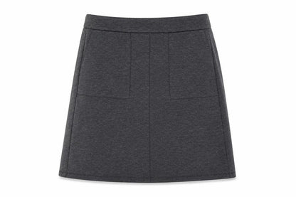 Wallis Womens Grey Polyester A-Line Skirt Size 10 Zip